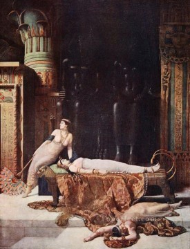 John Collier Painting - La muerte de Cleopatra 1910 John Collier Orientalista prerrafaelita